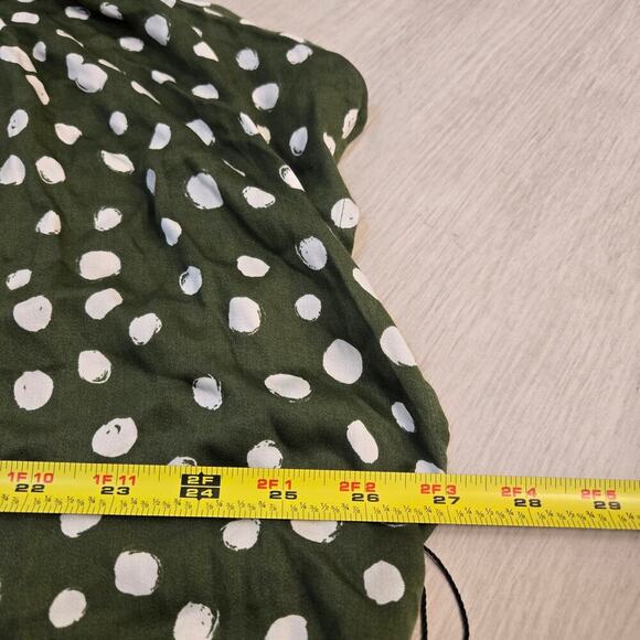 VELVET By Graham & Spencer Joyce Polka Dot Blouse Top Green Career Church Work - Picture 4 of 7